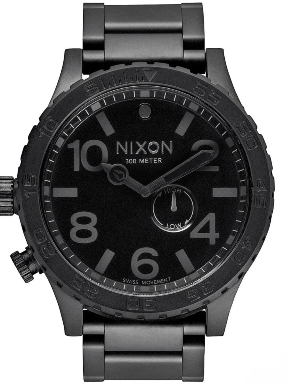 Nixon Matte Black Stainless Steel Dive Watch